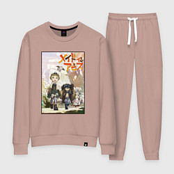 Костюм хлопковый женский Made in Abyss - poster, цвет: пыльно-розовый