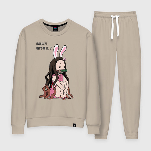 Женский костюм Милашка Незуко из аниме клинок рассекающий демонов / Миндальный – фото 1