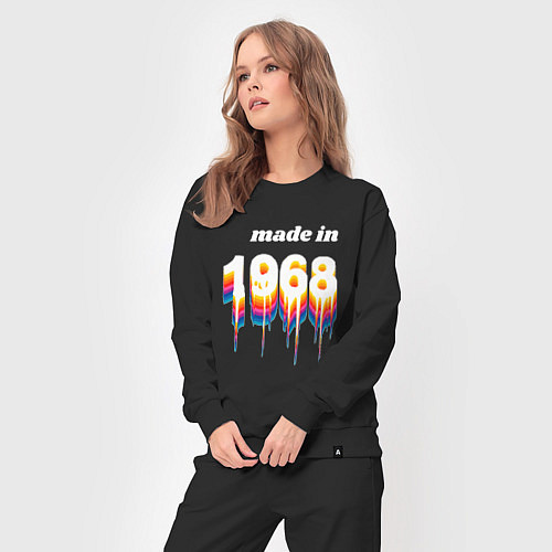 Женский костюм Made in 1968 liquid art / Черный – фото 3
