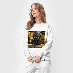 Костюм хлопковый женский Counter Strike в стиле Minecraft, цвет: белый — фото 2