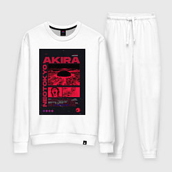 Костюм хлопковый женский Akira poster, цвет: белый