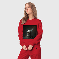 Костюм хлопковый женский Эпоха средневековья, цвет: красный — фото 2