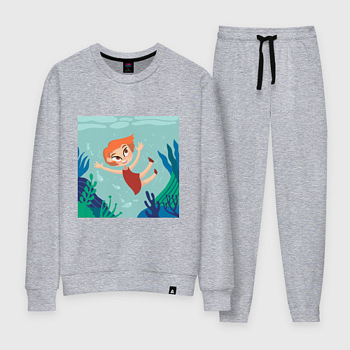 Женский костюм Рыбка Поньо на утесе и рыбки / Меланж – фото 1