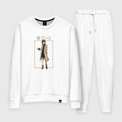 Костюм хлопковый женский Анко Угуису арт, цвет: белый