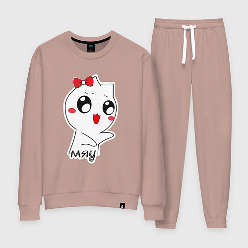 Женский костюм Кошечка Мяу / Пыльно-розовый – фото 1