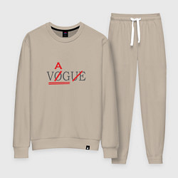 Костюм хлопковый женский VAG not VOGUE, цвет: миндальный