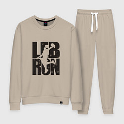 Костюм хлопковый женский Lebron Dunk, цвет: миндальный