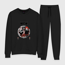 Костюм хлопковый женский Twenty one pilots group, цвет: черный