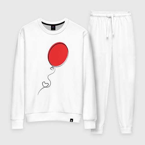 Женский костюм Красный воздушный шарик с сердцем / Белый – фото 1