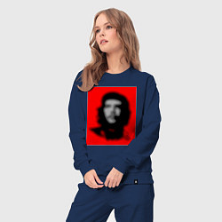 Костюм хлопковый женский Че Гевара расплывчатая иллюзия, цвет: тёмно-синий — фото 2