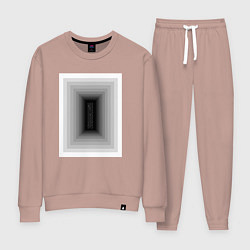 Костюм хлопковый женский Бездна с надписью soul, цвет: пыльно-розовый