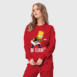Костюм хлопковый женский In Flames Барт Симпсон рокер, цвет: красный — фото 2