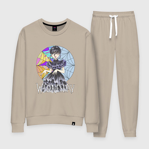 Женский костюм Wednesday возле окна / Миндальный – фото 1