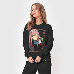 Костюм хлопковый женский Zero Two anime girl, цвет: черный — фото 2