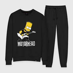 Костюм хлопковый женский Motorhead Барт Симпсон рокер, цвет: черный