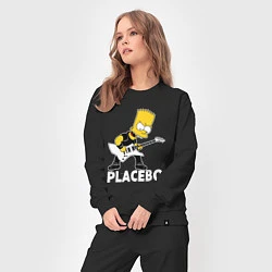 Костюм хлопковый женский Placebo Барт Симпсон рокер, цвет: черный — фото 2