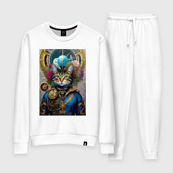 Женский костюм Портрет кота - стимпанк - нейросеть