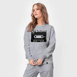 Костюм хлопковый женский Old school music, цвет: меланж — фото 2