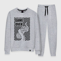 Костюм хлопковый женский Game over и щупальце, цвет: меланж