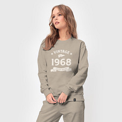 Костюм хлопковый женский Винтаж 1968, ограниченный выпуск, цвет: миндальный — фото 2