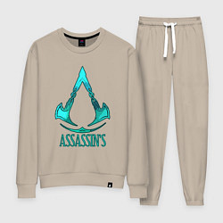 Костюм хлопковый женский Assassins Creed art, цвет: миндальный