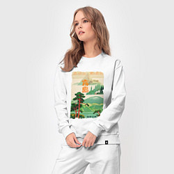 Костюм хлопковый женский Япония винтаж, цвет: белый — фото 2