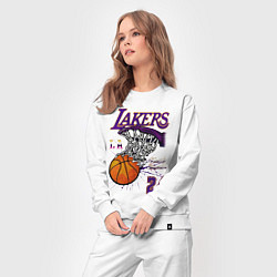 Костюм хлопковый женский LA Lakers Kobe, цвет: белый — фото 2