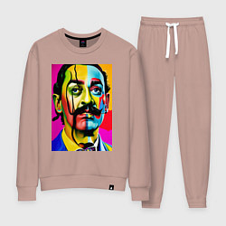 Костюм хлопковый женский Salvador Dali, цвет: пыльно-розовый