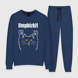 Костюм хлопковый женский Limp Bizkit rock cat, цвет: тёмно-синий