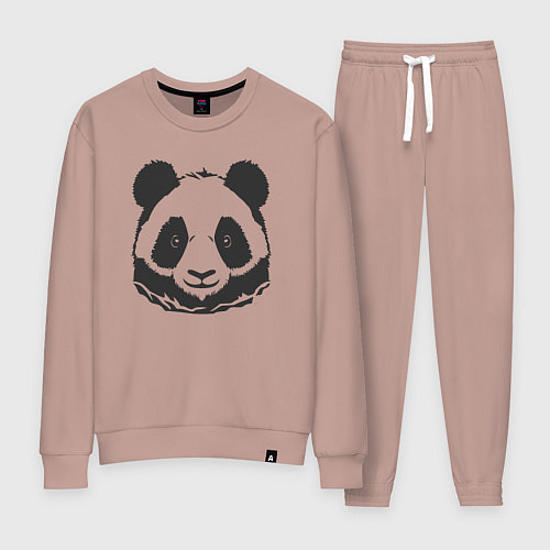Женский костюм Панда бамбуковый медведь / Пыльно-розовый – фото 1