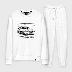 Костюм хлопковый женский Toyota Supra MK3, цвет: белый