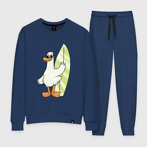 Женский костюм Гусь серфингист в очках / Тёмно-синий – фото 1