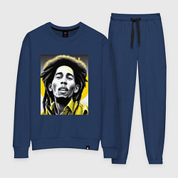 Костюм хлопковый женский Bob Marley Digital Art, цвет: тёмно-синий