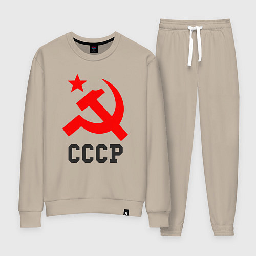 Женский костюм СССР стиль / Миндальный – фото 1