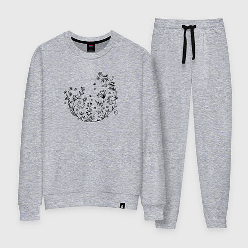 Женский костюм Растительный узор / Меланж – фото 1