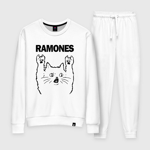 Женский костюм Ramones - rock cat / Белый – фото 1
