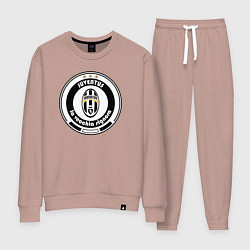 Костюм хлопковый женский Juventus club, цвет: пыльно-розовый