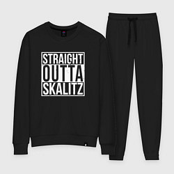 Костюм хлопковый женский Straight outta Skalitz, цвет: черный