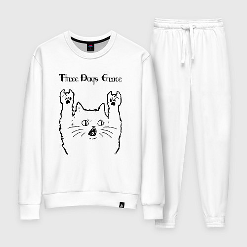 Женский костюм Three Days Grace - rock cat / Белый – фото 1