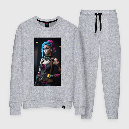 Женский костюм Jinx model Arcane League of Legends / Меланж – фото 1