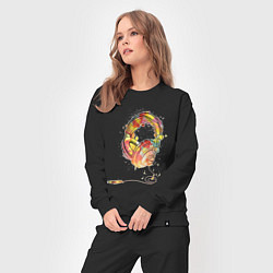 Костюм хлопковый женский Наушники проводные, цвет: черный — фото 2