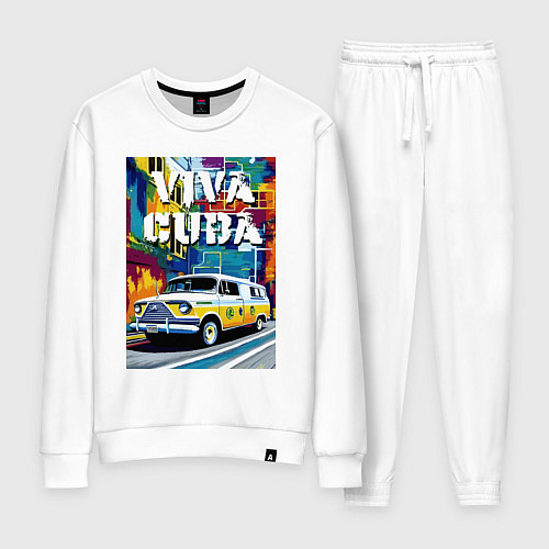 Женский костюм Viva Cuba - car - retro / Белый – фото 1