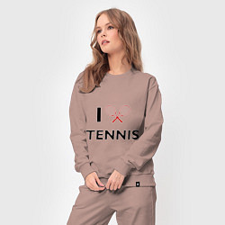 Костюм хлопковый женский I Love Tennis, цвет: пыльно-розовый — фото 2