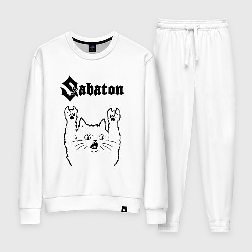 Женский костюм Sabaton - rock cat / Белый – фото 1