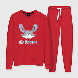 Костюм хлопковый женский Кролик be happy, цвет: красный