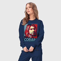 Костюм хлопковый женский Nirvana - Kurt Cobain, цвет: тёмно-синий — фото 2