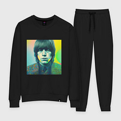 Костюм хлопковый женский Brian Jones Pop Glitch Art, цвет: черный