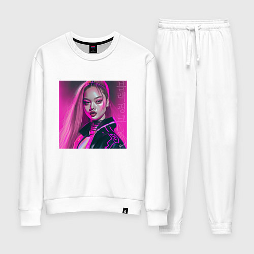 Женский костюм Blackpink Lisa аниме рисунок / Белый – фото 1