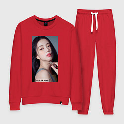 Костюм хлопковый женский Kim Jisoo, цвет: красный