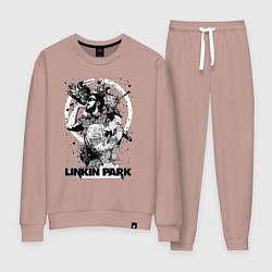 Костюм хлопковый женский Linkin Park all, цвет: пыльно-розовый